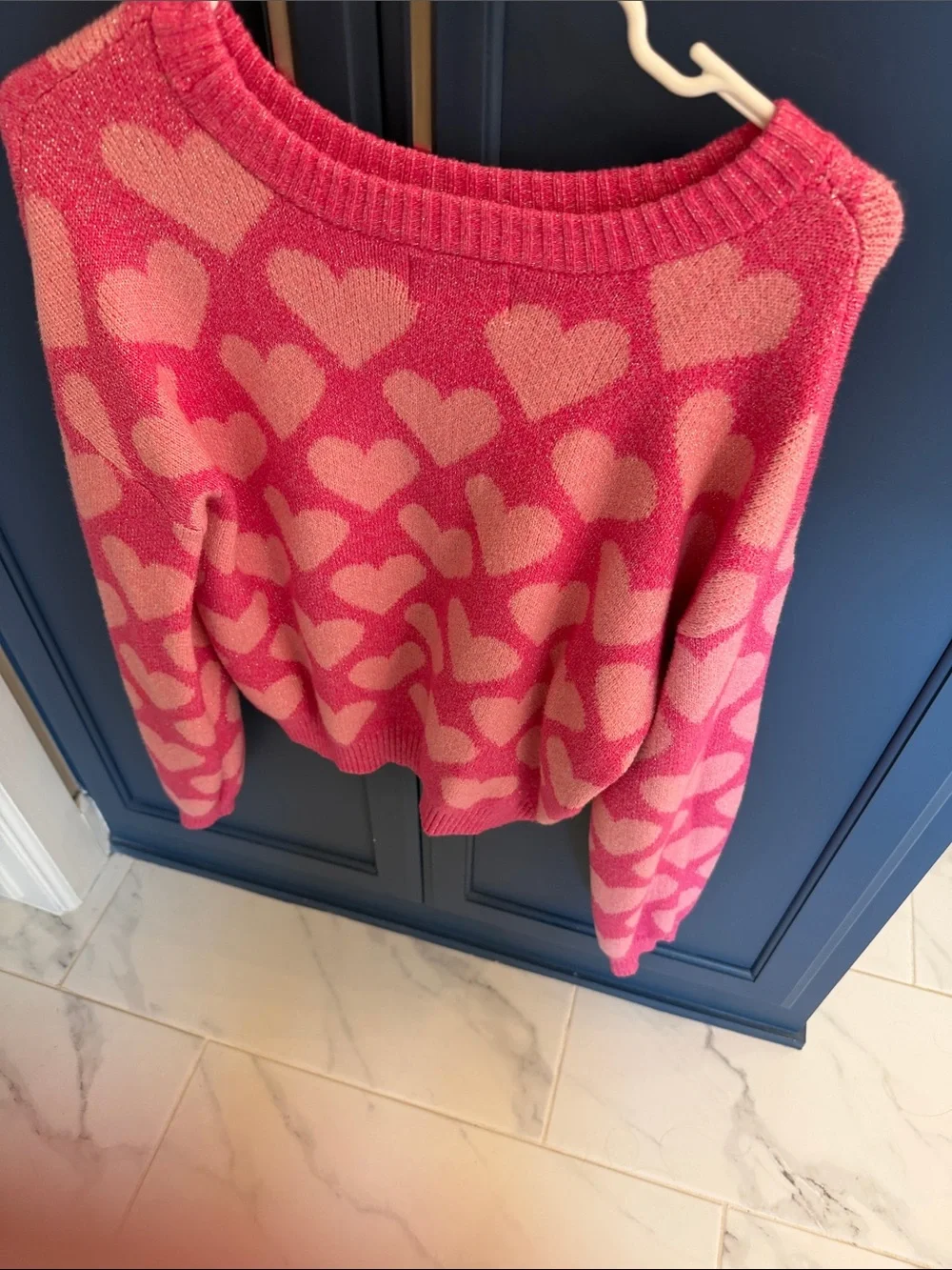 Pink heart sweater